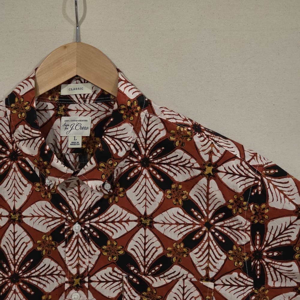 J. Crew Short Sleeve Button Down L